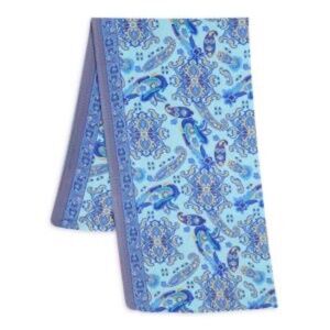La Fiorentina Blue Paisley Scarf or Wrap